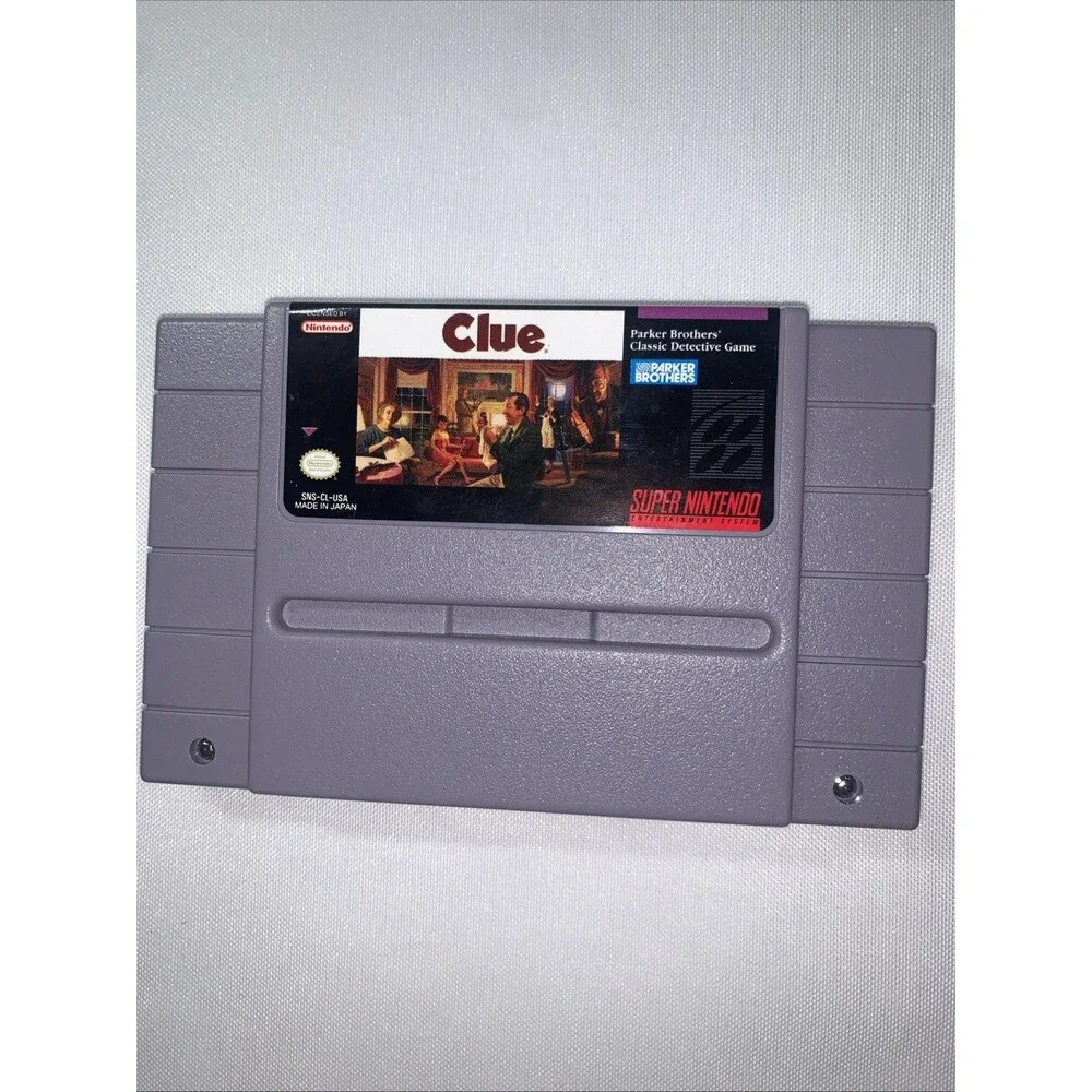 Vintage Video Game Clue SNES CIB Super Nintendo Game Cartridge